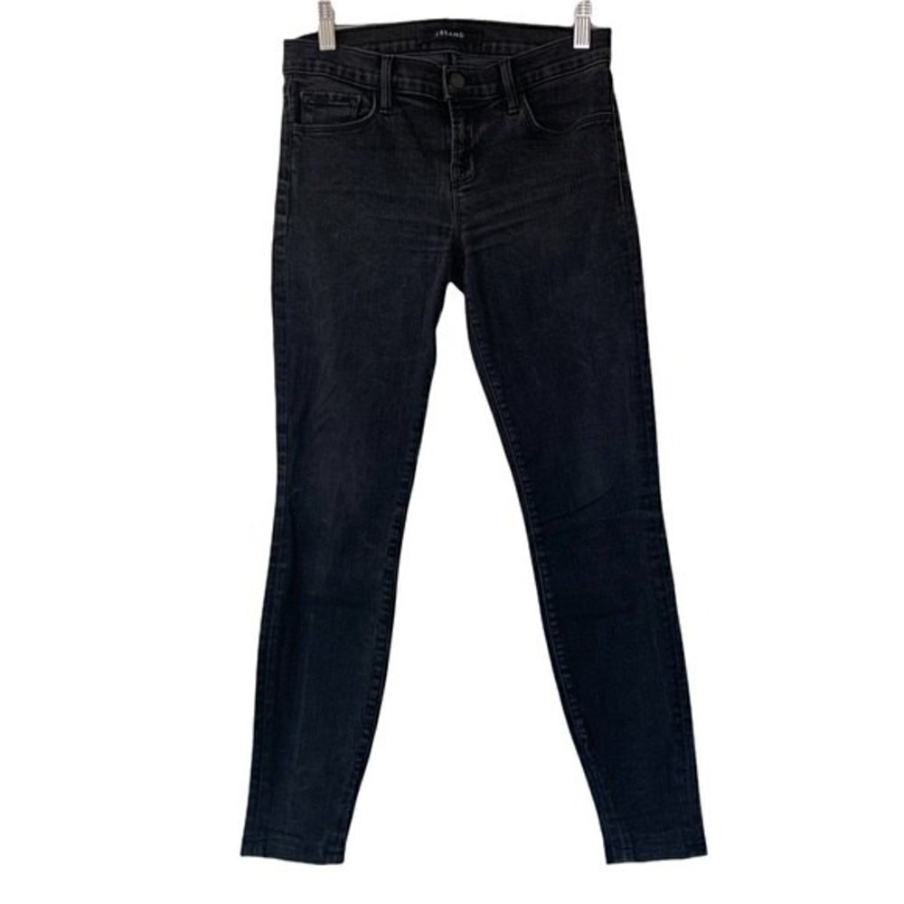 J Brand Vanity Faded Black Skinny Jeans Altered Inseam Size 26